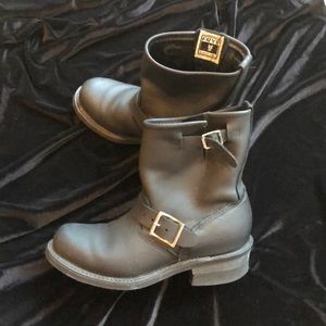 Frye Engineer Black Boots